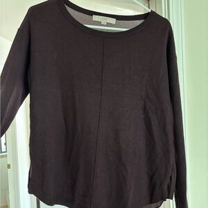 LOFT Women's Dark Purple Long Sleeve Top